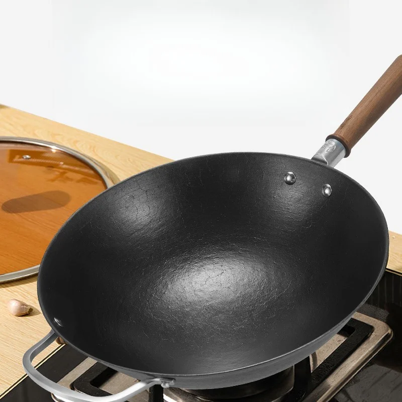 

Suitable for old fashioned pig iron uncoated non-stick wok