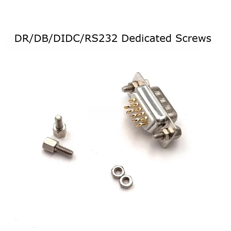30set DB9 DB15 DB25 RS232 VGA Screws Hexagonal Nuts DB Connector Copper Column COM Serial Header Plate Bracket Stud Bolt Nuts