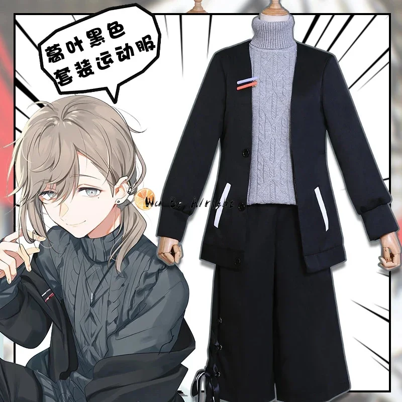 VTuber-Robe Uniforme de Cosplay de Dessin Animé pour Homme et Femme, Tenue Mignonne Trempée de Toute Taille, Costume de ixd'Halloween, Ensemble Complet de Perruques et Chaussures