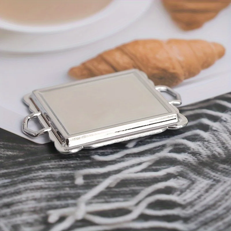 1 set mini set di tazze da tè placcate in argento simulazione teiera modello casa delle bambole in miniatura decorazioni per la cucina di casa accessori da gioco divertenti