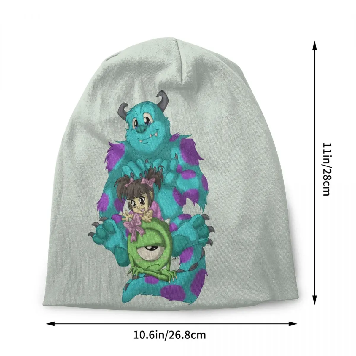 Custom Monsters University Mike Wazowski Skullies Beanies Caps Fashion Winter Warm Men Women Knit Hat Adult Unisex Bonnet Hats