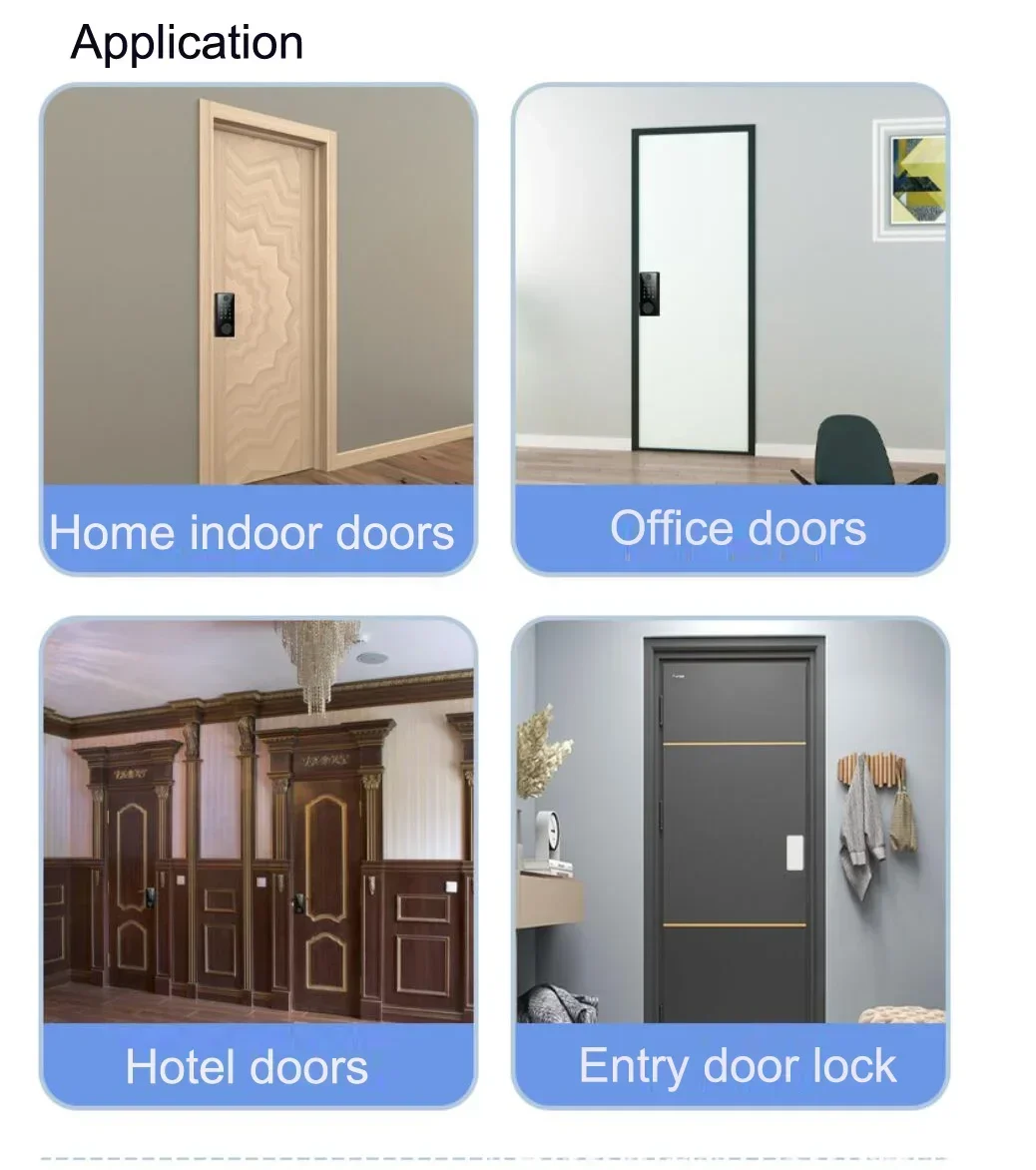 Smart Digital Fechaduras Deadbolt, Tuya App, Senha biométrica de impressão digital, Keyless Fechaduras Eletrônicas, Porta da frente, Alexa Teclado