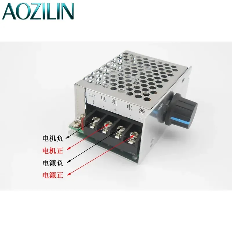 For DC Motor PWM Speed Controller 20A Stepless Variable Speed Switch Regulator 9V 12V 24V 36V 48V 60V Universal Pulse Width