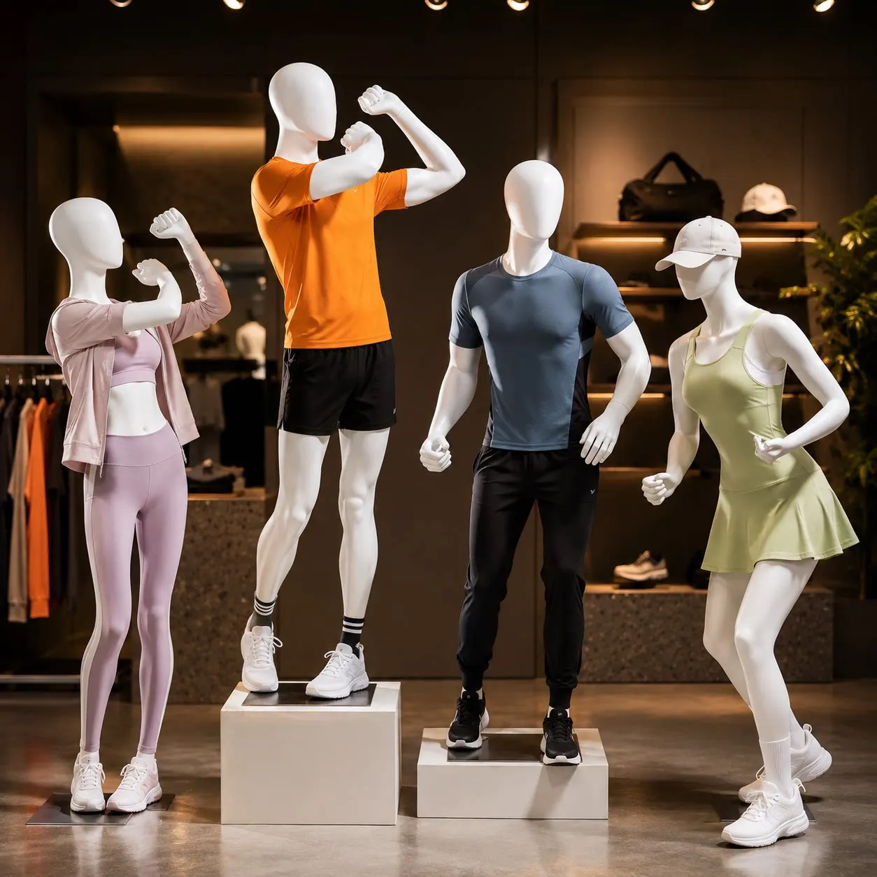 Clothing store, golf, tennis, male mannequin, window display props, women's clothing store, full-body mannequin, human-shaped