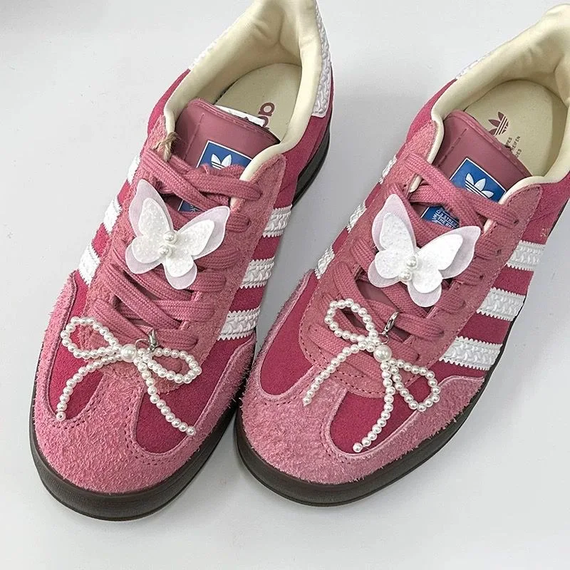 Modische Schuhblumen-Schnallen-Spitzen-Perlen-Schleifen-Schnürsenkel Premium-Charms Accessoires für Sneaker Dekorativ – Detail 11