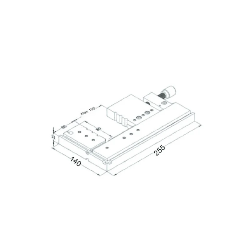 WireEDM Vise Clamping Range Max=100 VIS653 EDM 3R/EWORA fixture workholding pallet