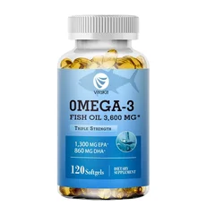 Fish Oil Capsules OMEGA-3 Rich In DHA And EPA Improve Bad Mood Relieve Stress Strengthen Brain Improve Intelligence