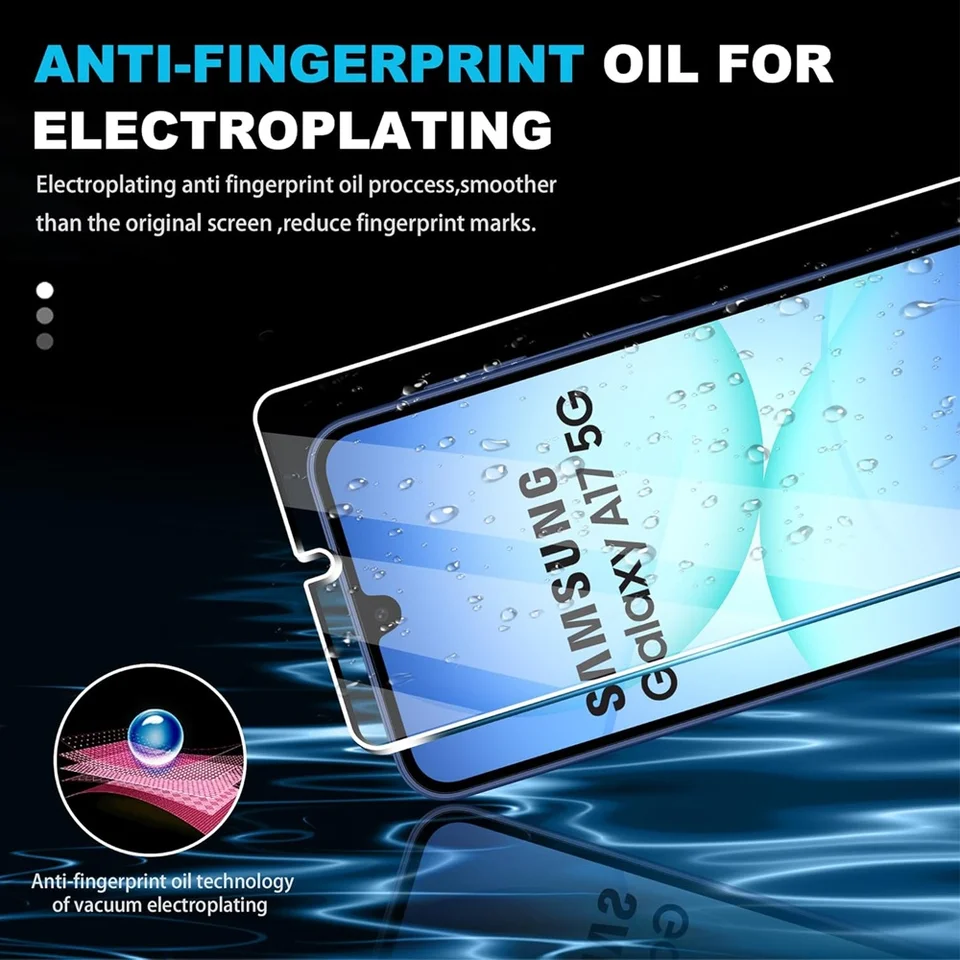 Vidrio Templado para Samsung A16 A17 A18 A26 A27 A36 A37 A56 A57 Protector de Pantalla Galaxy A55 A35 A15 A25 A24 Película A51 A52 A53 A54 3