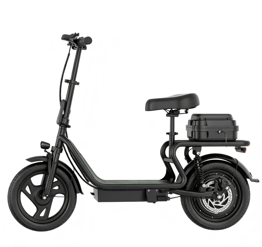 

48V 500W Electric Scooter 10.4Ah Battery Foldable Design 40-60km Range 31-40km/h Speed App Enabled Shopping Basket Storage Bag