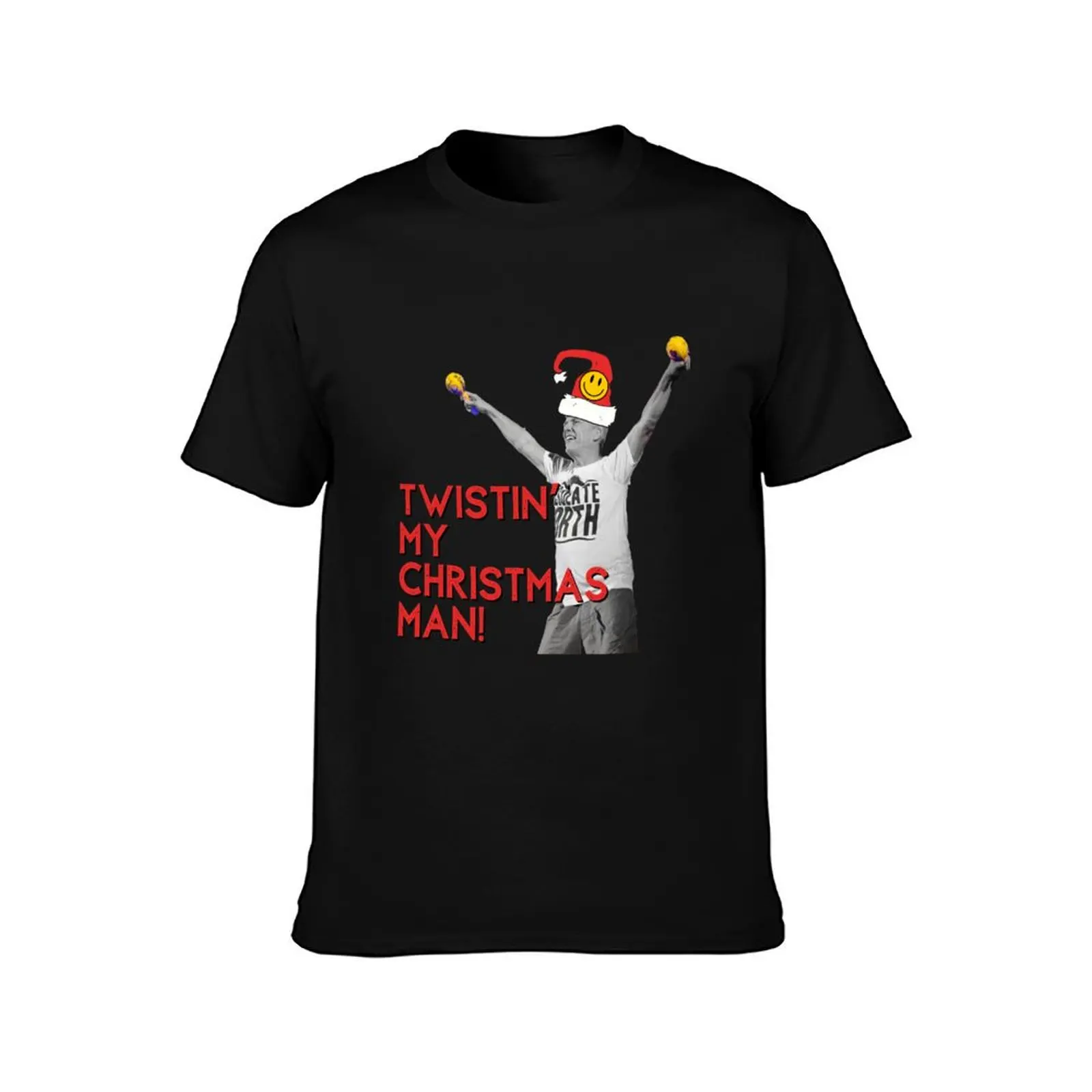 Twisting / Twistin My Christmas Man - Bez / Happy Mondays Christmas Design T-Shirt Work Wear Short Sleeve T-Shirt