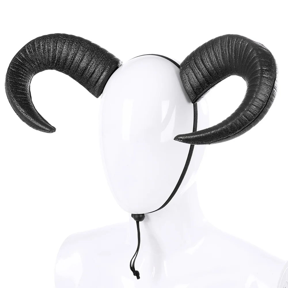 Funny Adjustable Cow Horn Headdress Costume Props Halloween Carnival Party Spooky Props