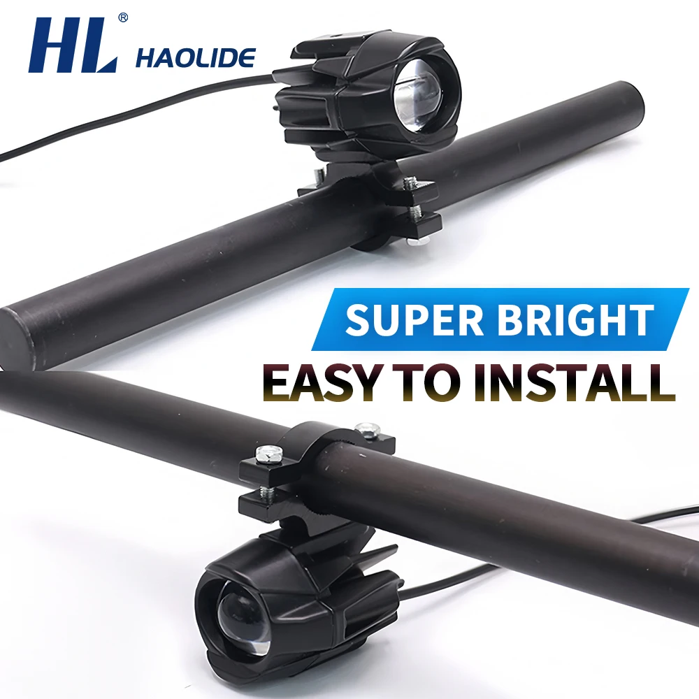 HL 2 Stück Neue Motorrad-Nebelscheinwerfer Zusatzlampe 6000K Superhelle Nebelfahrleuchte DRL LED-Beleuchtungsbirnen für Motorrad BMW