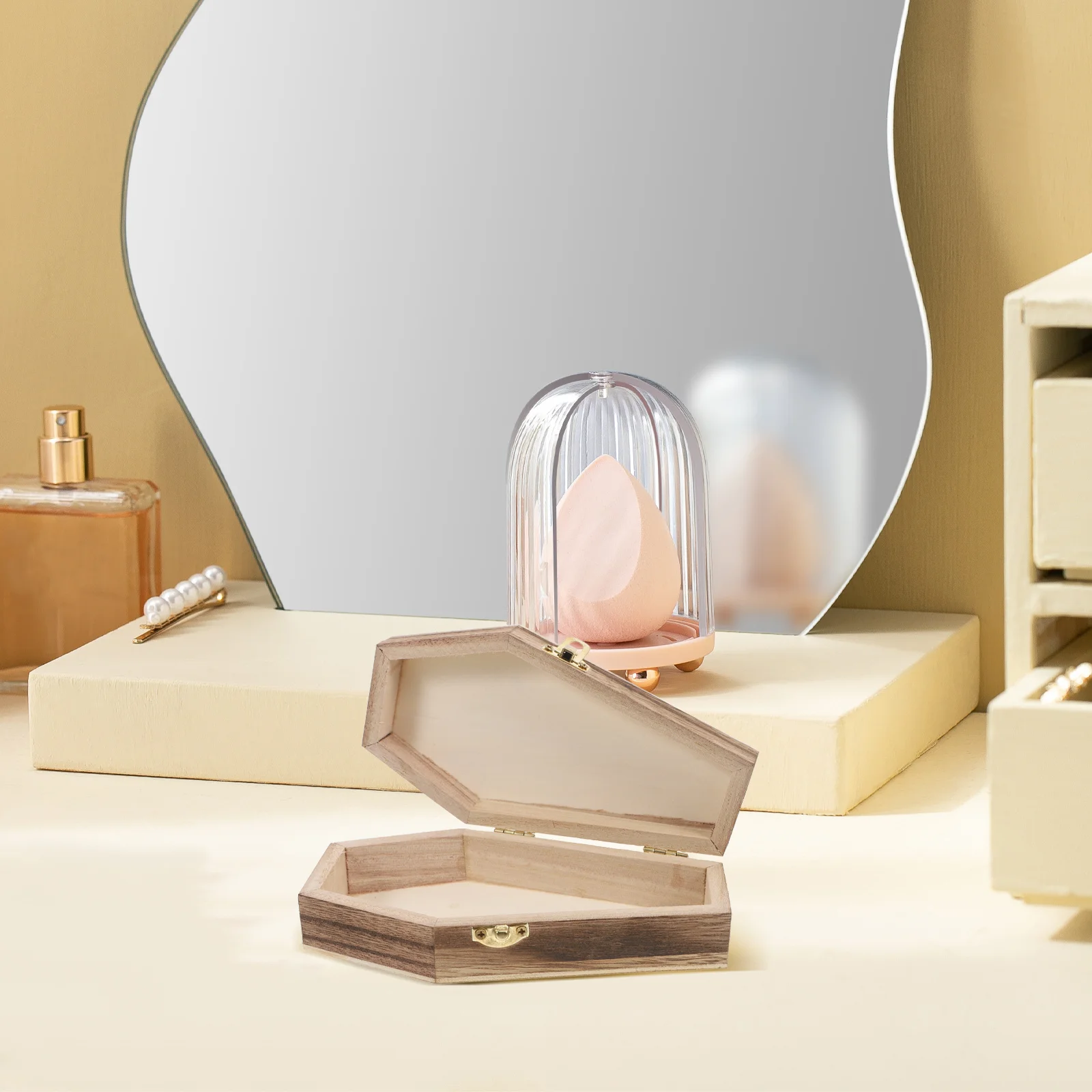 

Шкатулка для драгоценностей в форме гроба, небольшой портативный деревянный держатель для колец для фестиваля, домашнего бара, вечеринки, украшения, готическое хранилище брелоков