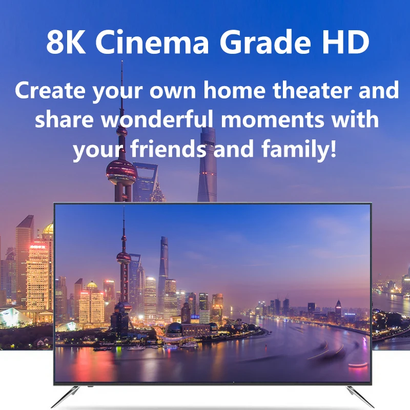 0.5-1.5M HDTV 8K Cable 60HZ 2.1V 4K 144HZ 3D TV High Speed for Computer Monitor Projector PS Game Console Audio And Video