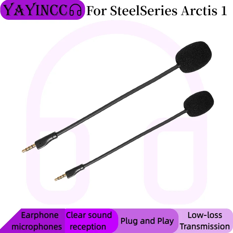 

YAYINCC Replacement Gaming Mics 3.5mm Game Microphone For SteelSeries Arctis 1 Detachable microphone rod plug and play MIC