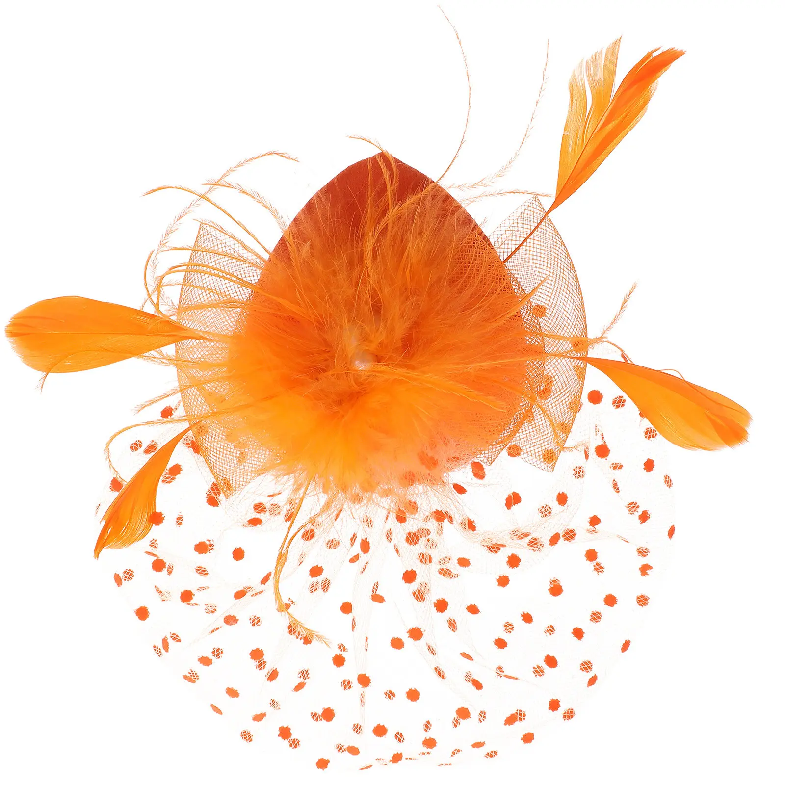 

Elegant Fascinator Hair Clip for Women Fashion Mesh Bridal Headdress with Plumage Accent Lightweight Comfortable Wear for Tea