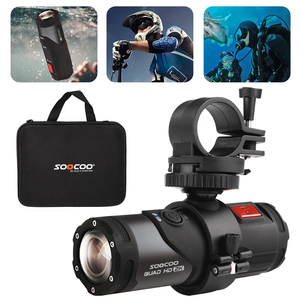 

4K Motorcycle Bike Anti Shake Helmet Cameras 170 Degree Wide Angle Motorcycle Dash Cam for Outdoor Wilderness Bicycle Climbing