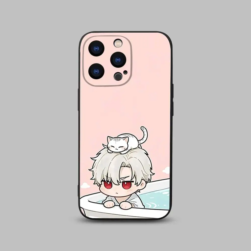 حافظة هاتف L-Love and Deepspace لهاتف iPhone 17,16,15,14,13,12,11,Pro,Max,Plus,X,XS,SE4,E,Mini,Soft Black Case #3