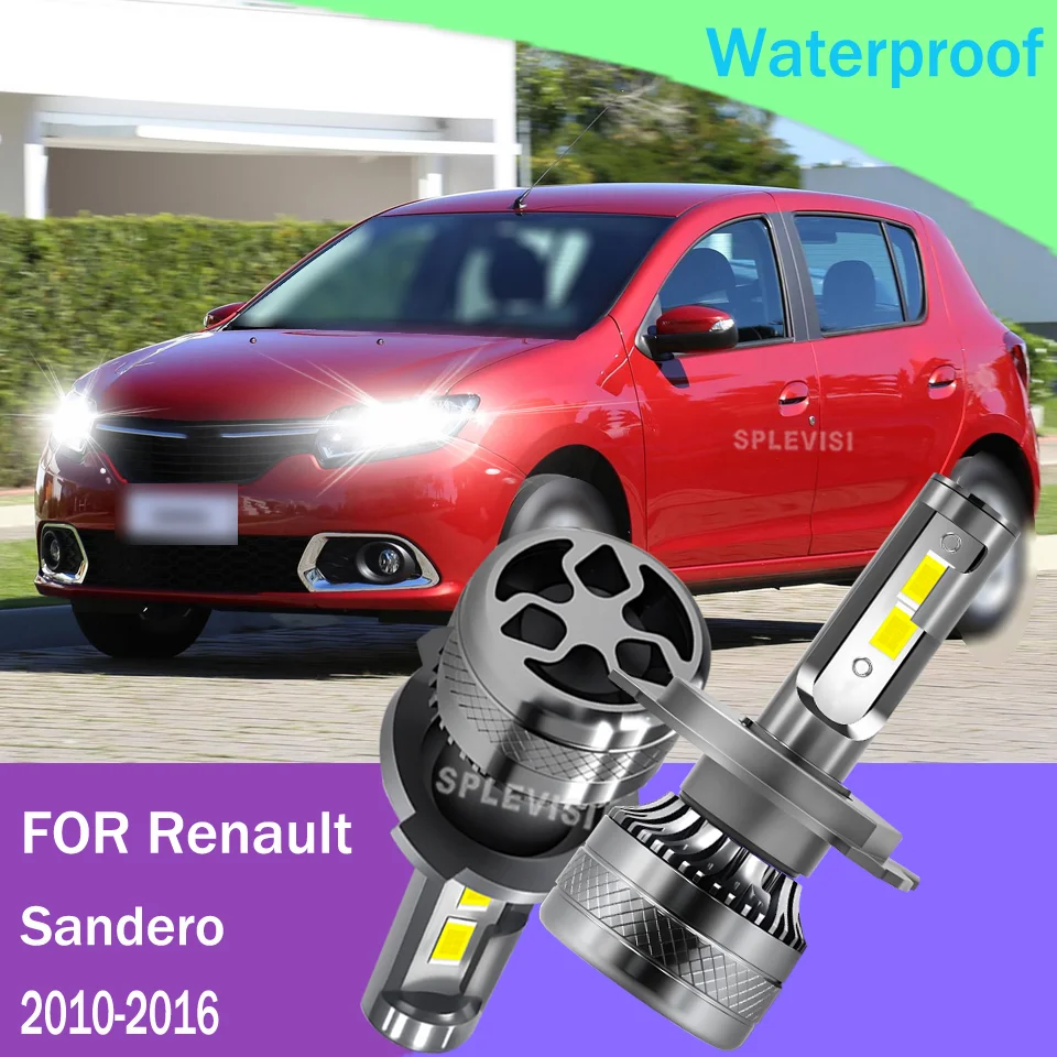 

2Pcs High-Luminosity LED Headlight 20000LM LED Lamp Light 12V CSP Chips For Renault Sandero 2010 2011 2012 2013 2014 2015 2016