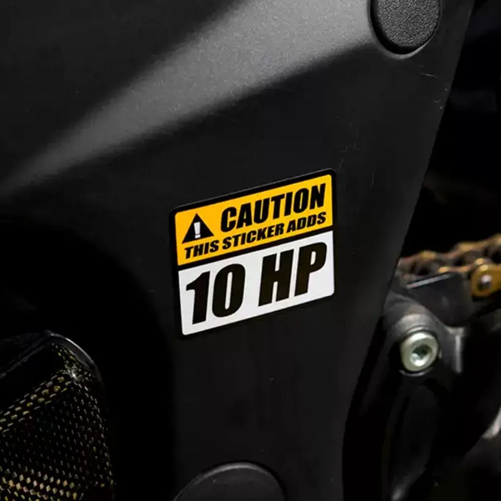1 Piece Can Increase 10 Horsepower. Weird Sticker. Note! This Sticker Adds 10 HP Creativity to the Car Sticker.