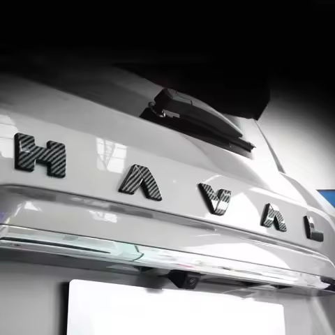 For HAVAL H6 PHEV 2023 2024 Front Rear Car Logo Modified Grid Steering Wheel Grille Stickers Car Accessories Logo