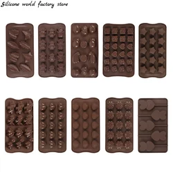 Silicone world Silicone Mold Chocolate Mold Fondant Patisserie Candy Bar Mould Cake Mode Decoration Kitchen Baking Accessories