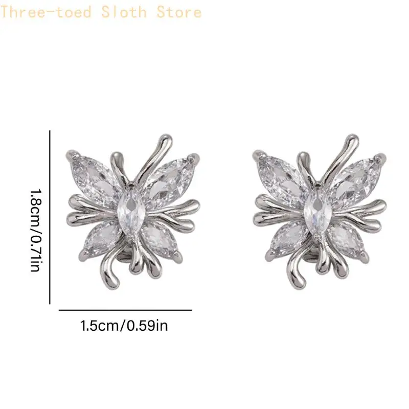 Schimmernder Kopfhörer-Schmuck mit Schmetterlingsmuster, universelle Kompatibilität mit Accessoires für den täglichen Gebrauch,