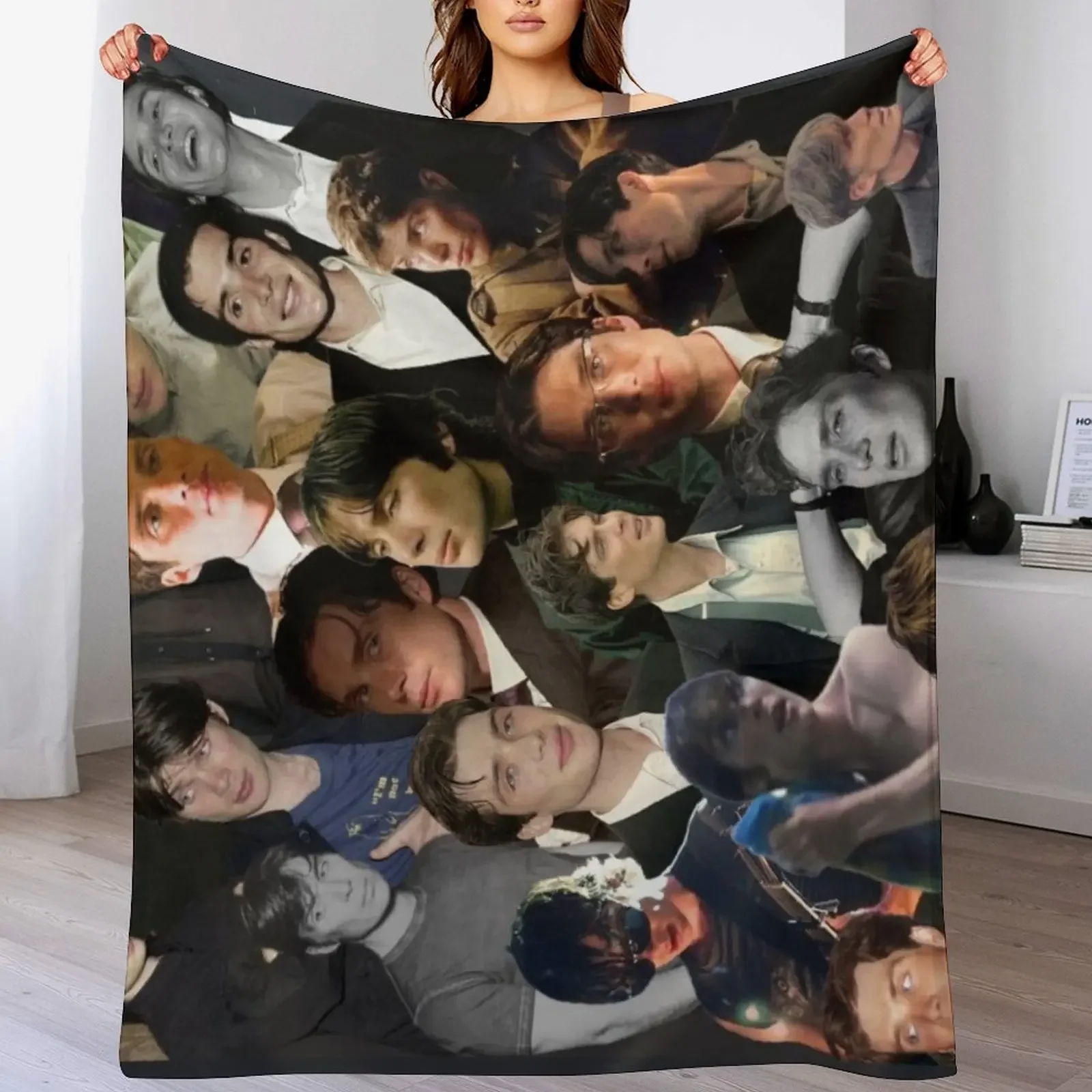 

Cillian Murphy collage Throw Blanket Summer Beddings Summer Hairy Travel Blankets