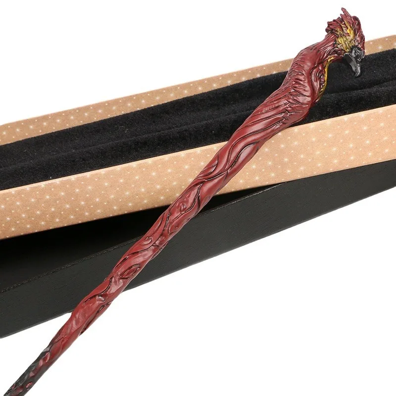 Harrise Magician Boy Fire Phoenix Mascot Magic Wand Potter Film and Television Series Eagle Staff Resin Wand Stage Props