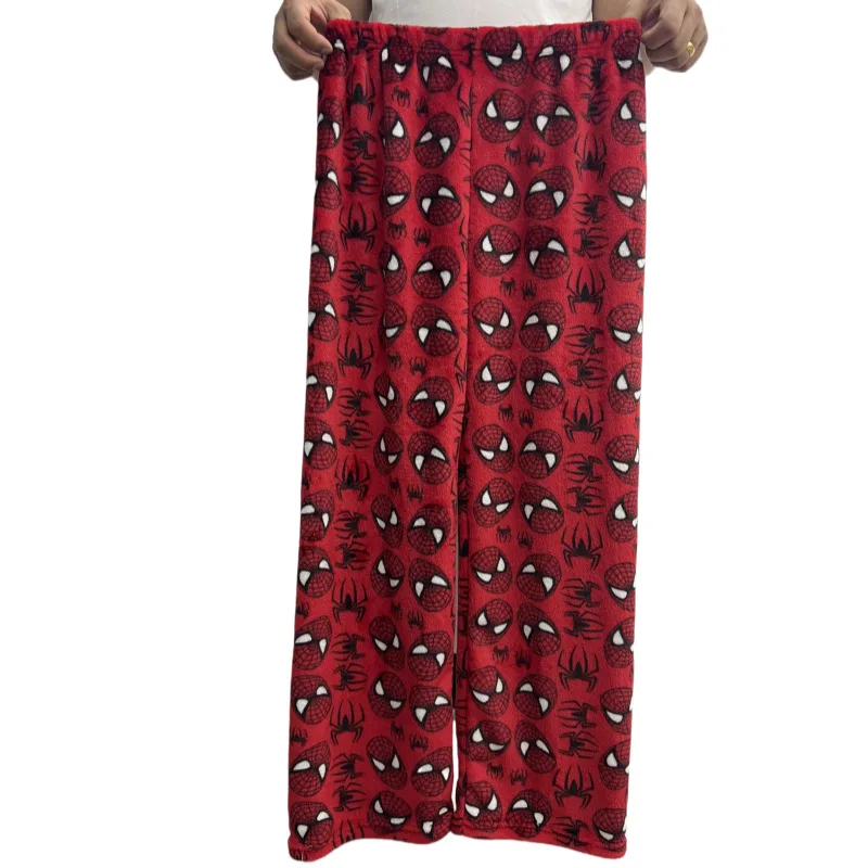 Sanrio Hello Kitty Flannel Pajamas Woolen Cartoon Casual Home Pants Autumn Winter Fashion Trousers Cotton Loose Pajama Pants