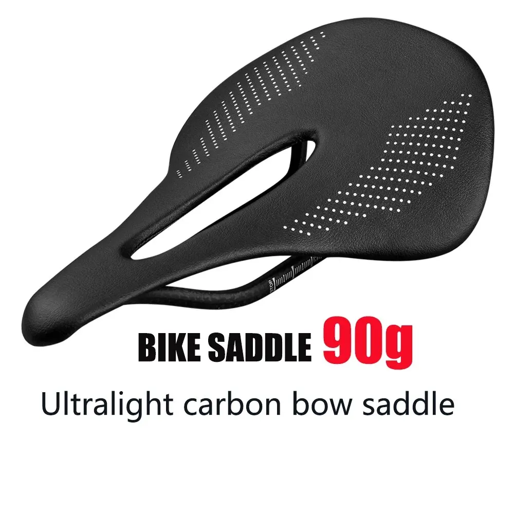 90G Super Light Full Carbon Saddle MTB/Road Bike Saddle Carbon Rails Bicycle Seat 240*143/155mm