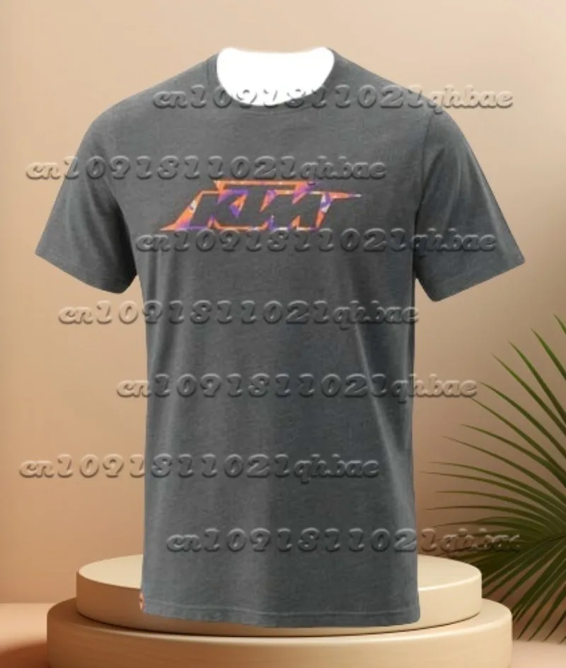 

25 Summer New Motorcycle Casual Loose Short Sleeved T-Shirt For Men And Women, Quick Drying Ktm Printed Short Sleeved T-Shirt