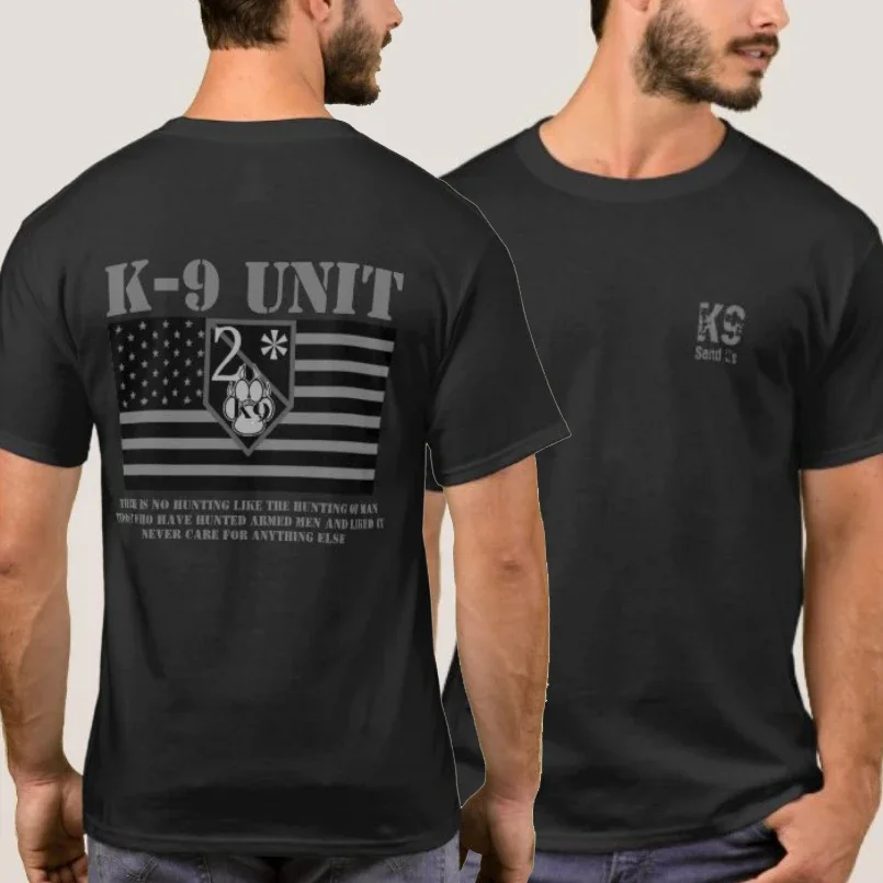 Premium Cotton Short Sleeve O-Neck Mens T Shirt New S-5xl Ernest Hemingway Quote  K9 Handler Canine Hunting T-Shirt tops.