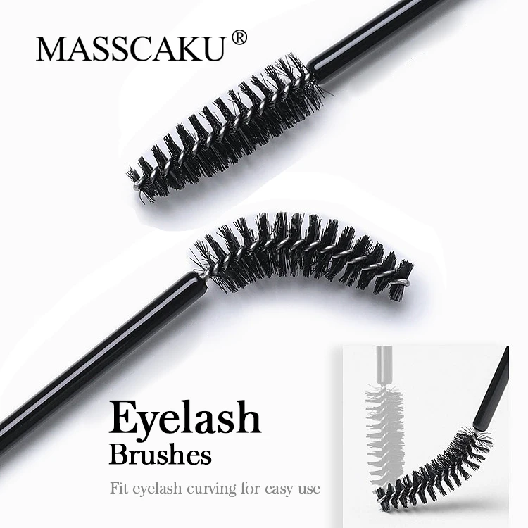 MASSCAKU-Brosses à cils applicateur efficace, coussinets pour les yeux, micro brosses, baguettes de mascara, produits de maquillage, vente en gros