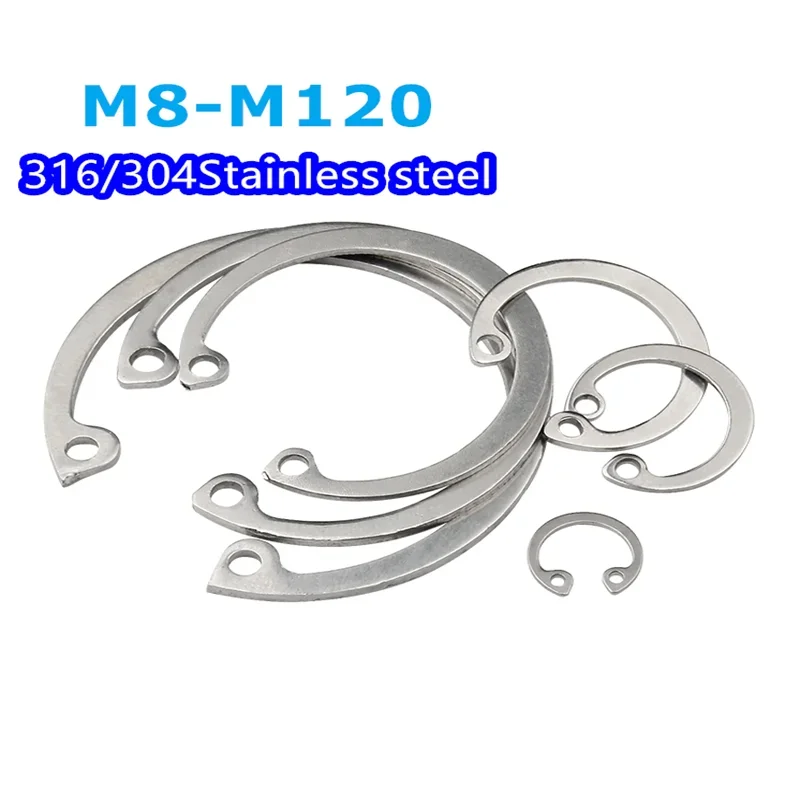 

C type Internal Circlip Retaining Rings for Hole 316/304 Stainless Steel Circlip Snap Rings DIN472
