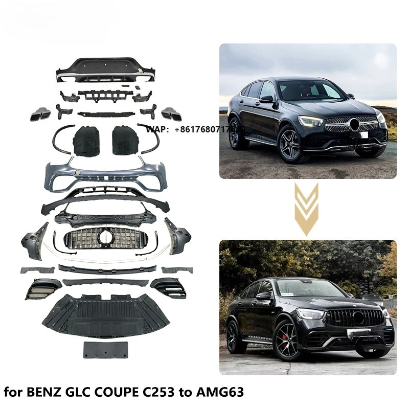 Restart Aftermarket Body Kit for Benz GLC C253 Coupe 2020-2022 Up to AMG63 Style | Perfect Match | Fast Installation
