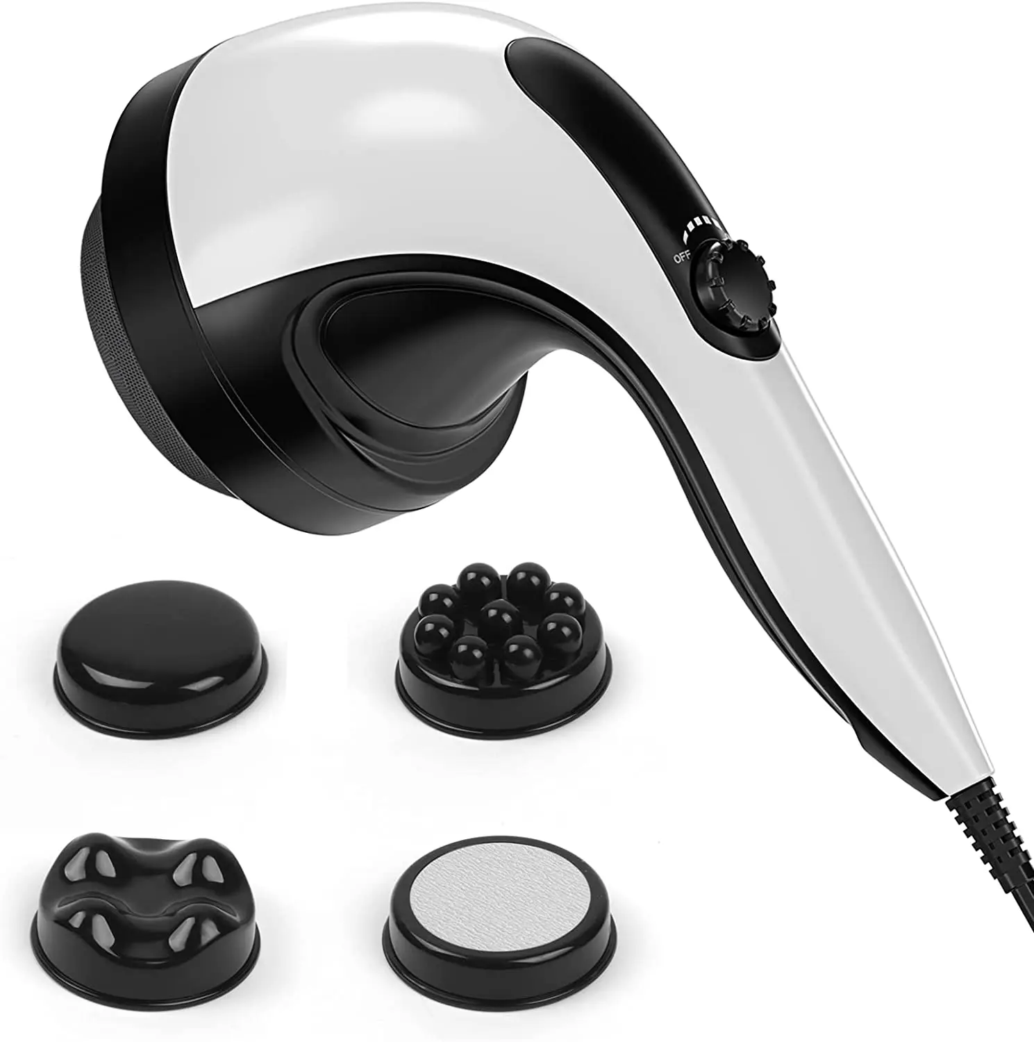 Electric Back Massager ,Handheld-Cellulite Massager ,Full Body Massager with 4 Massage Heads