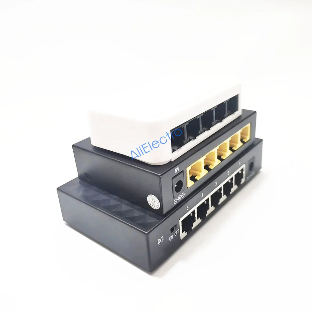 

5 Ports 10/100/1000Mbps Network Ethernet Switch Hub Iron Case Gigabit Lan Hub for Home and Office Soho