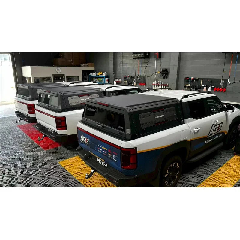 

Aluminum Alloy Dual Cab Hardtop 4x4 Pickup Truck Bed Canopy Topper with Sliding Glass Window Locking FRONTIER 05-22 5.0FT