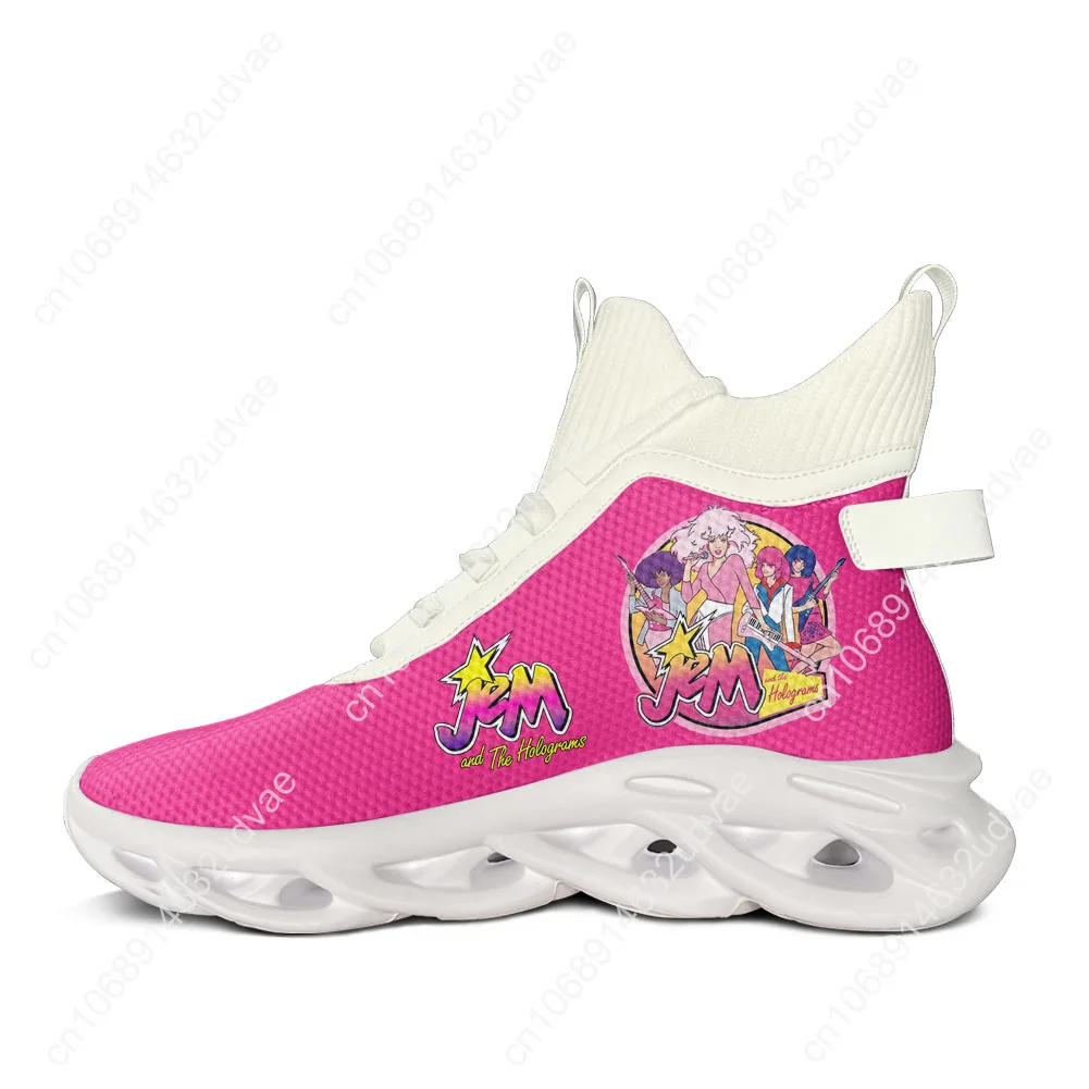 

Jem and The Holograms High Top Flats Sneakers Mens Womens Sports Running Shoes Sneaker Lace Up Mesh Footwear Custom Made Shoe