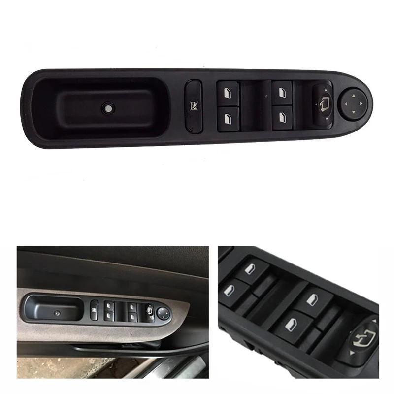 Car Auto Electric Power Panel Window Master Control Switch Button For Peugeot 307 CC 2003-2008 307 SW 2002-2014 6554.KT 6554KT