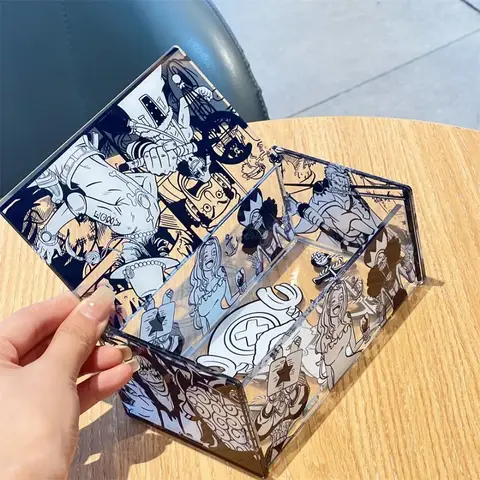 ONE PIECE Luffy Anime Tryckt Pennfodral Polyester Flerskiktad Studentbrevpapper Ask för Skolmaterial Barnpennväska 8 best sales caja one piece - №7