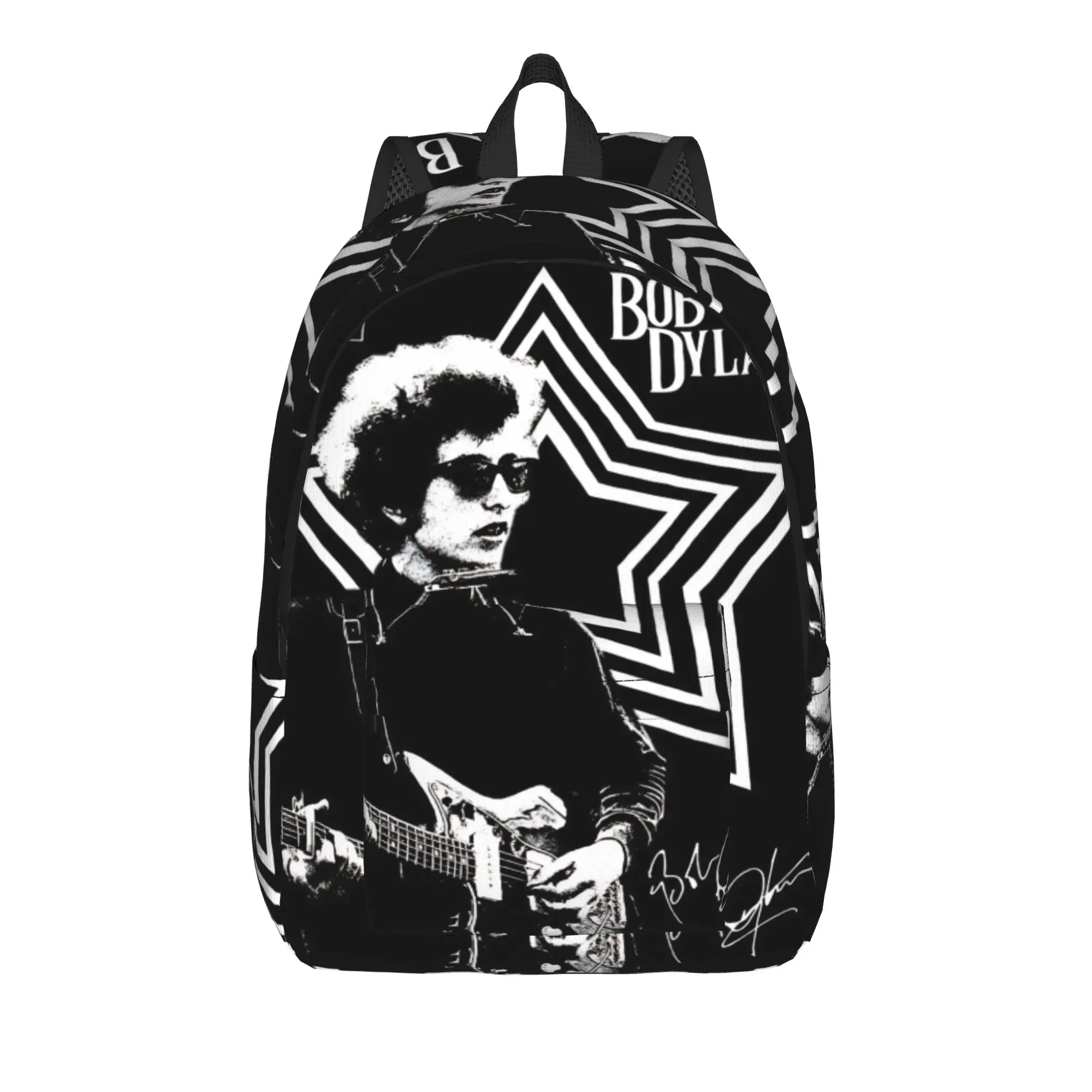 Bob Dylan Singer Backpack for Men Women Casual High School Hiking Travel Daypack  Laptop Computer Canvas Bags with Pocket