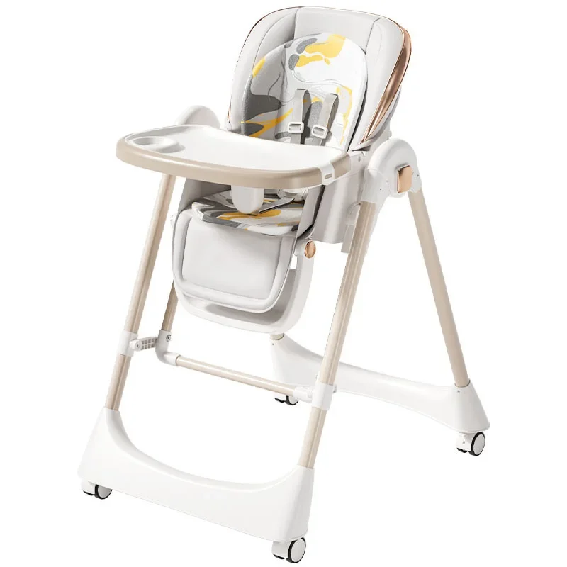 Multifunction Baby Dining Eating Chair Height Adjustable Baby Swing Rocking Chair Foldable Luxurious Baby Feeding High Chair