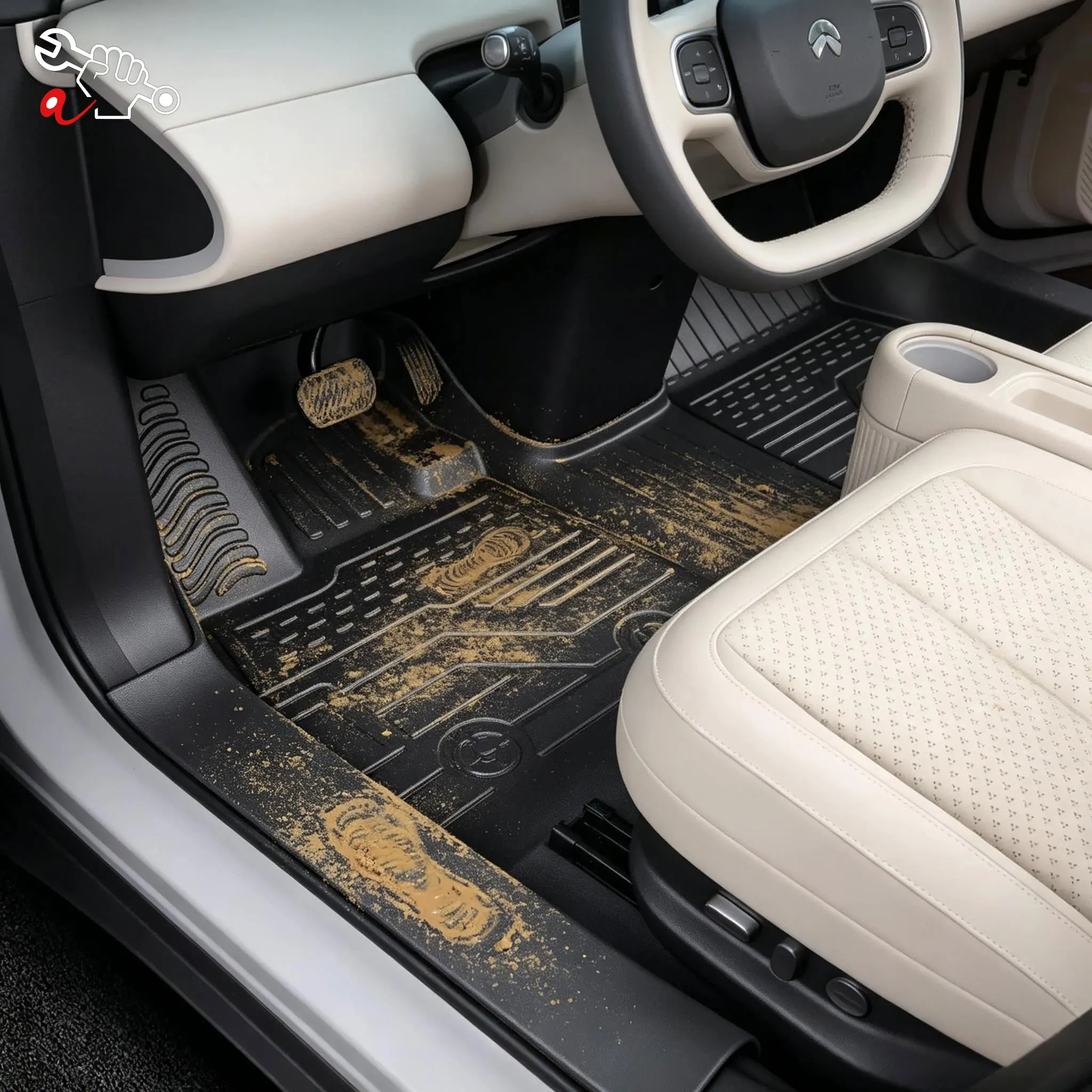 Left-Hand Drive Car Custom Fit Floor Mat For NIO firefly 2025-2026 Floor-mount Accel Waterproof Odorless Full Coverage Foot Mat