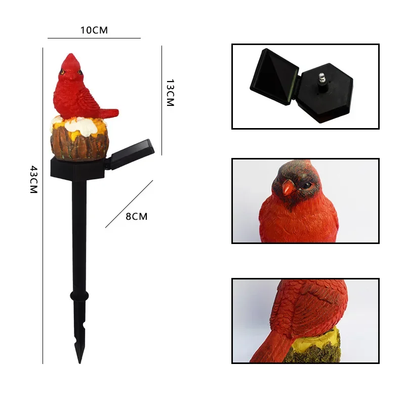 Bulk orders only,Contact customer service.​Solar Outdoor Garden Christmas Bird Resin Decoration Landscape Light