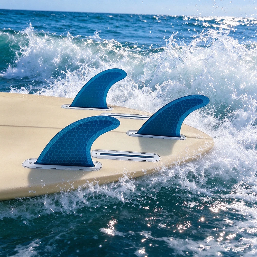 UPSURF FUTURE Surfboard Fin Set Fibreglass Honeycomb G5/G7 3pcs Funboard Quilhas Water Sports Equipment For Surfing