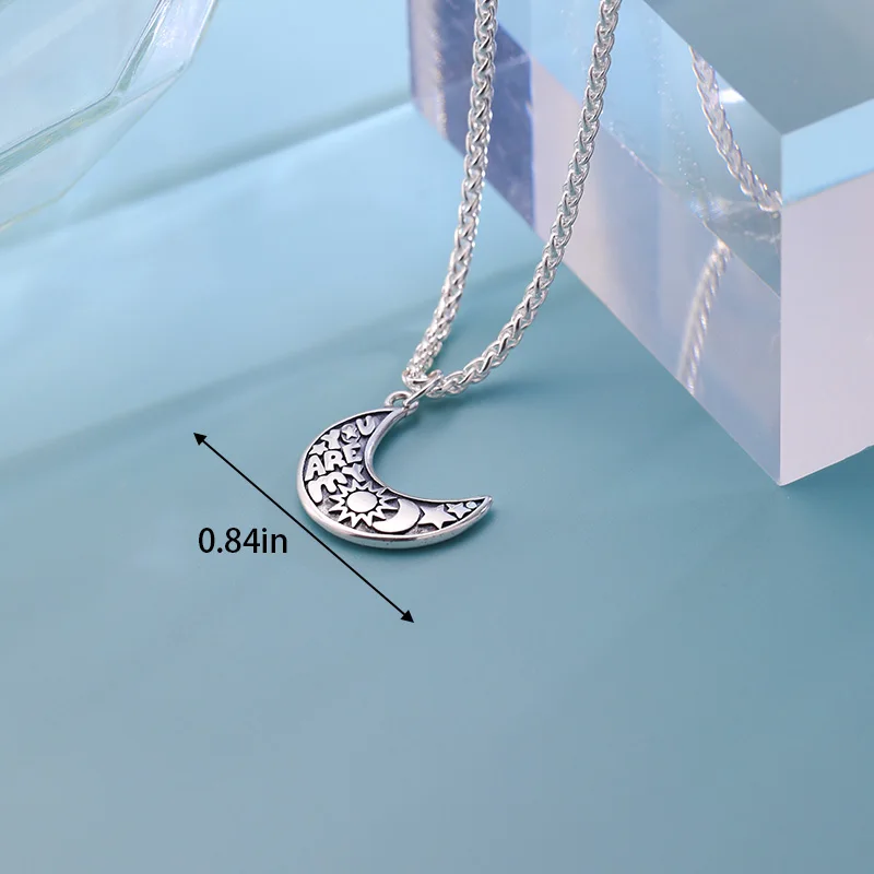 

S925 sterling silver James Avery Necklace paired with Retro Moon pendant