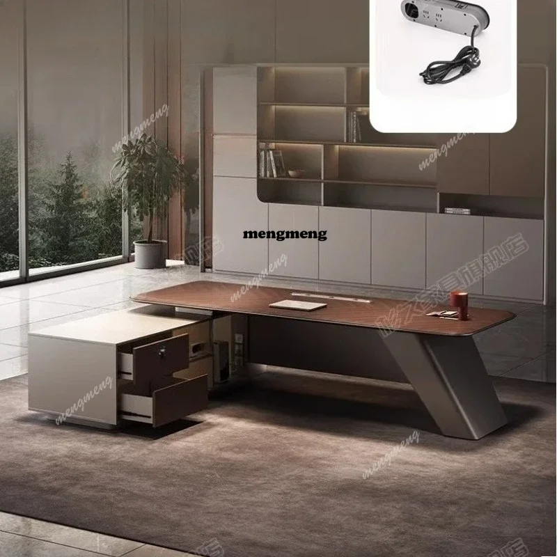 

2026 summer Simple and Modern room offices office desks and workstations Light luxury executive desk computer desk Room desks