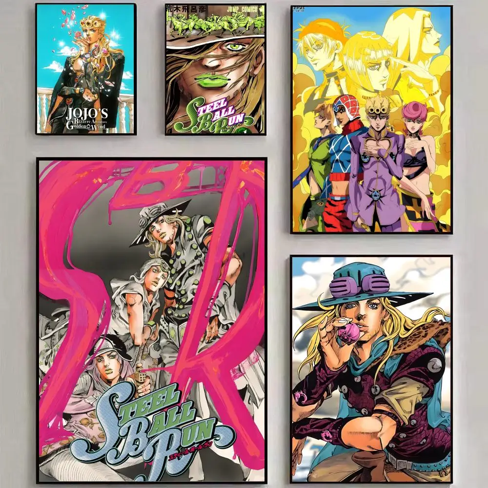 JoJo's Bizarre Adventure Painting Calligraphy Canvas Poster Wall Art Aesthetic Home Decoration for Living Room